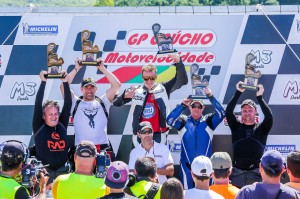 Pódio da Turismo 1000 na etapa final do GP Gaúcho de Motovelocidade 2013, na Fronteira da Paz Crédito: Chacal Fotografias