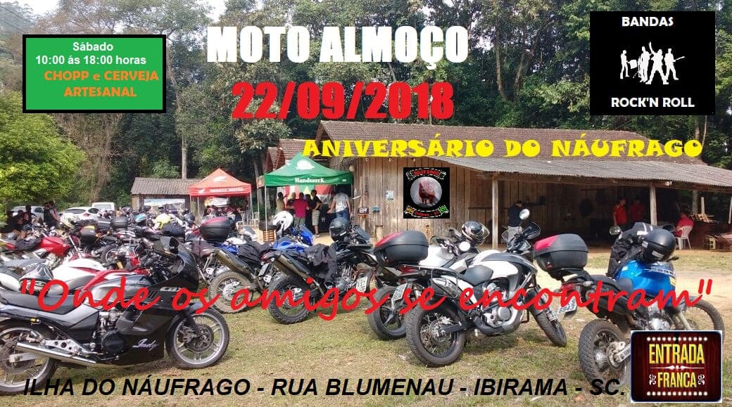 MOTO ALMOÇO - ANIVERSÁRIO DO NÁUFRAGO